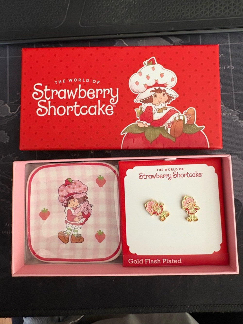 Strawberry Shortcake Earrings & Trinket dish